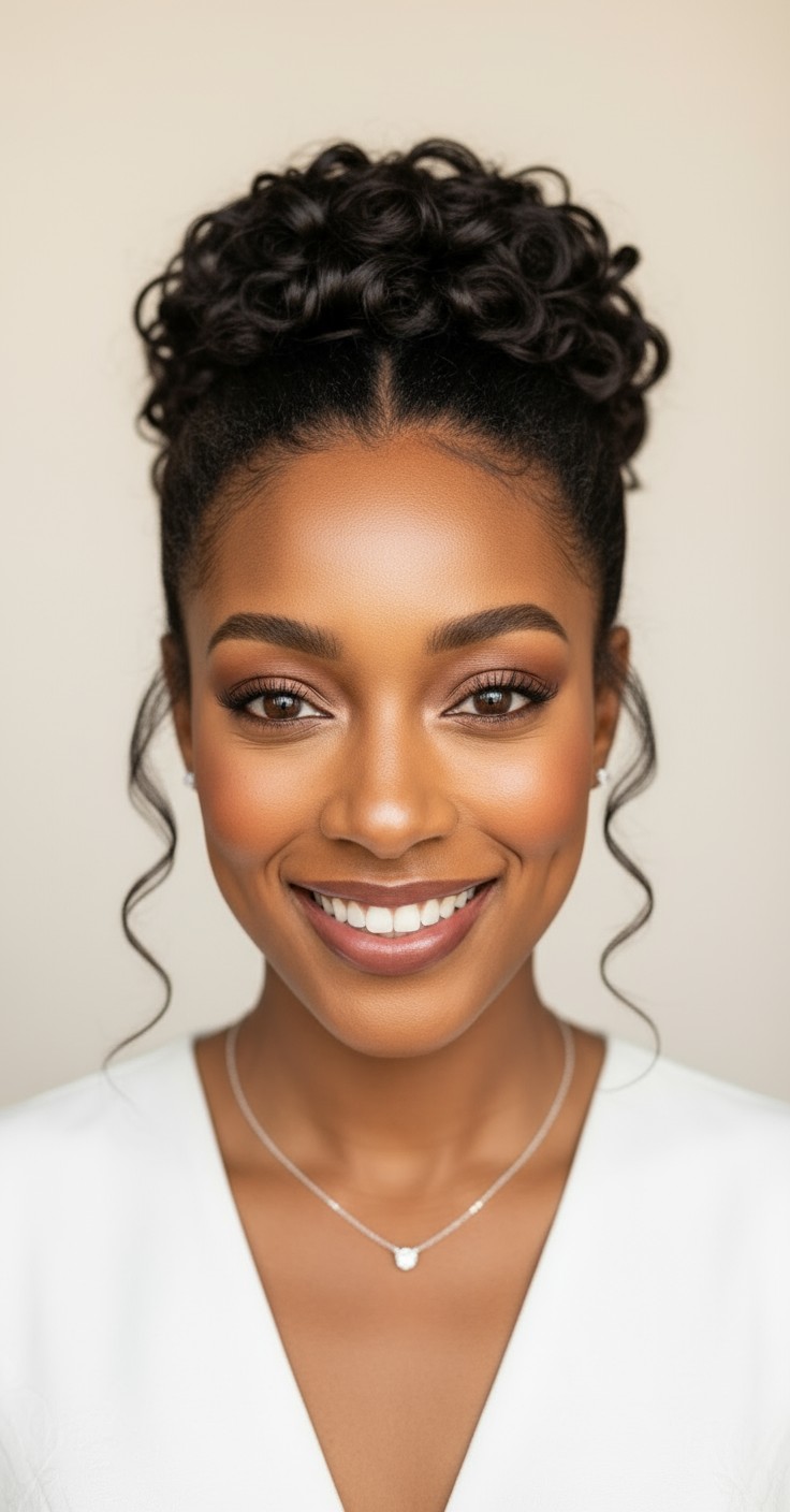 After Bridal Updo With Curls